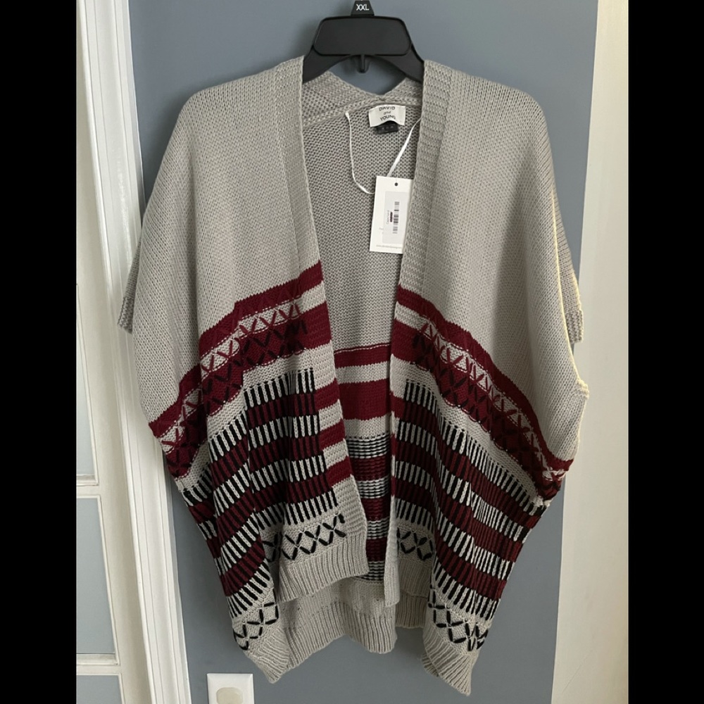 Short Sleeve Open Sweater